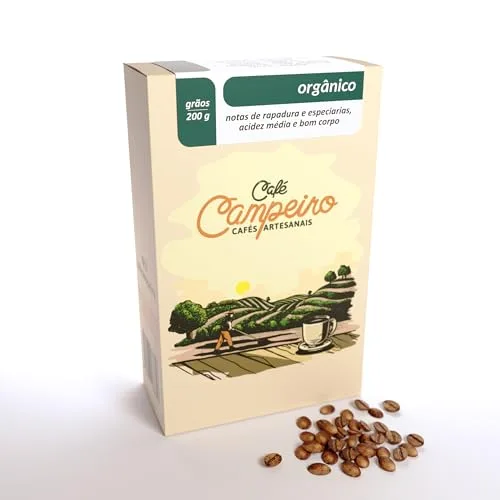 Café Campeiro Orgânico Especial em Grãos 100% Arábica (200 g)