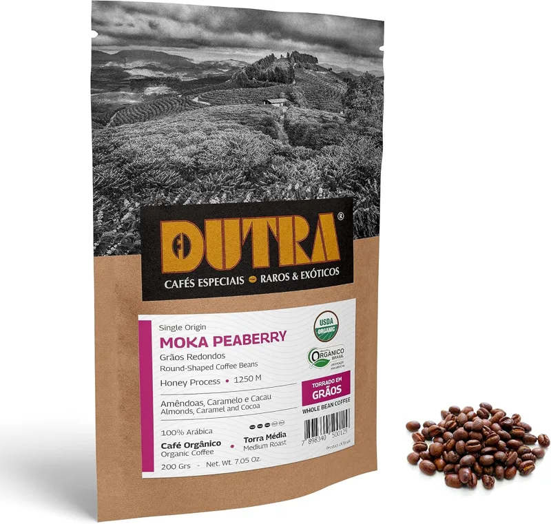 Café Dutra Moka Peaberry Orgânico (200 g)