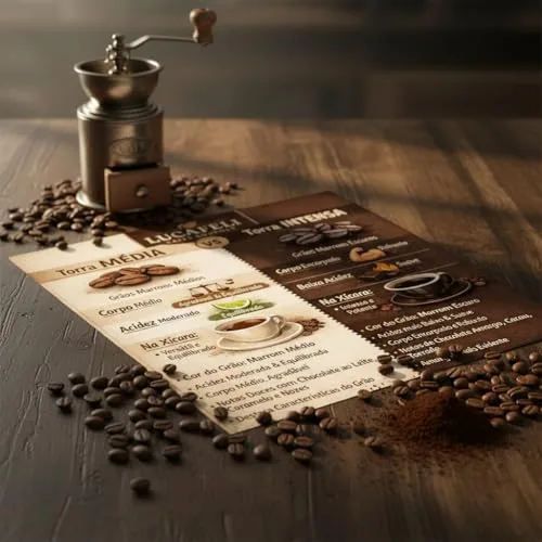 LUCAFELI Café Gourmet Natural Torra Média 100% Arábica em Grãos (500 g)