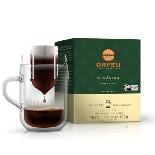 Orfeu Café Orgânico Drip Coffee 100% Arábica (10 sachês · 100 g)