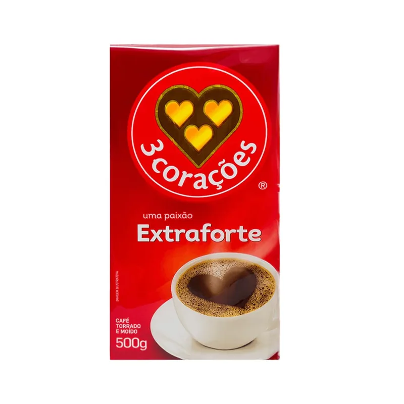 Café 3 Corações Torrado e Moído Extra Forte (500 g)